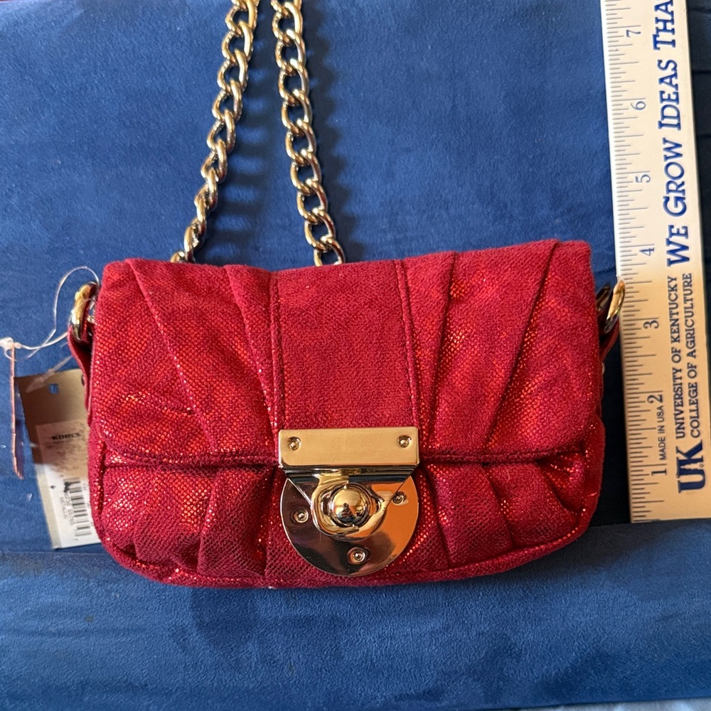 Apt 9 Sparkle Red Mini Chain Shoulder Bag, NWT, MAKE AN OFFER!!!